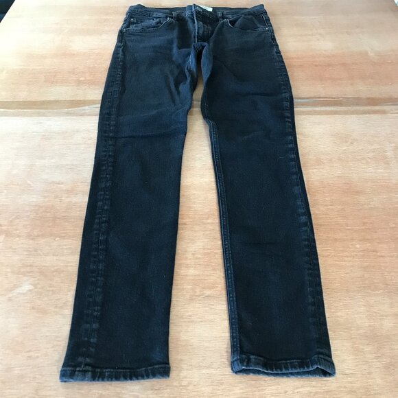Reformation Skinny Jeans Women 28 Black Mid Rise Stretch Preppy 17686 - Picture 1 of 13